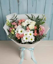 Букет цветов из:  Розы, Лизиантусы и Хризантемы #REPLACE_PRED# Хандыге