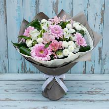 Букет цветов из:  Герберы, Альстромерии и Хризантемы #REPLACE_PRED# Хандыге