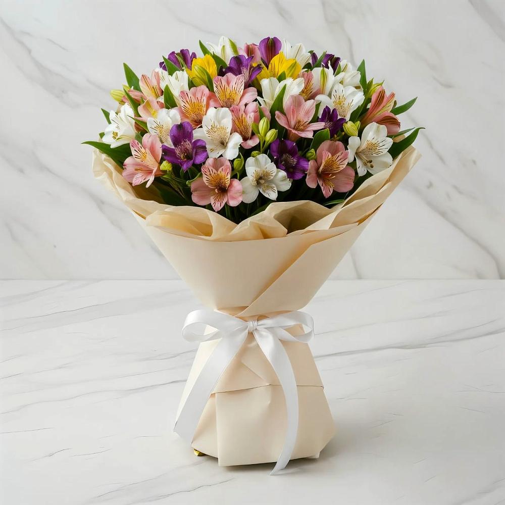 Букет цветов из: Альстромерии в Хандыге