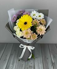 Букет цветов из:  Розы, Герберы и Хризантемы в Хандыге