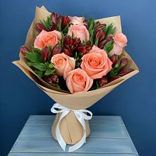 Букет цветов из:  Розы и Альстромерии #REPLACE_PRED# Хандыге