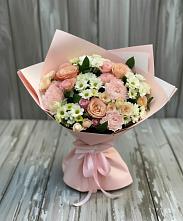 Букет цветов из:  Гвоздики, Розы и Хризантемы в Хандыге