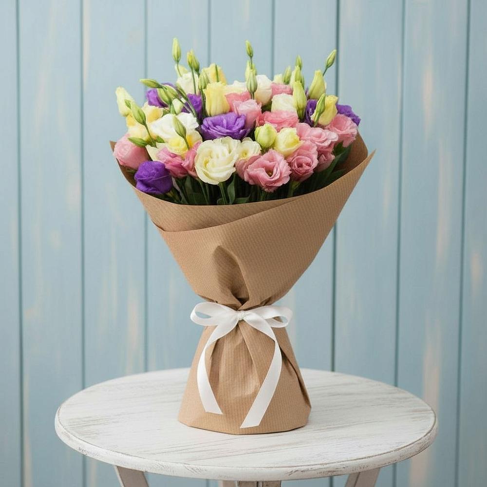 Букет цветов из: Лизиантусы в Хандыге