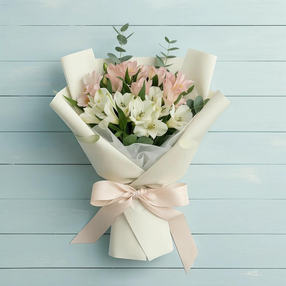 Букет цветов из: Альстромерии в Хандыге