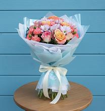 Букет цветов из:  Хризантемы и Розы в Хандыге