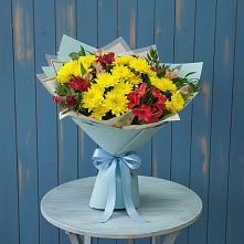 Букет цветов из:  Альстромерии и Хризантемы в Хандыге