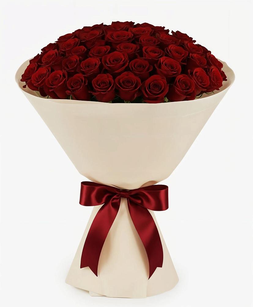 Букет 101 Бордовая роза Блэк Бакарра в Хандыге