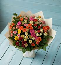 Букет Микс из разноцветных кустовых роз #REPLACE_PRED# Хандыге